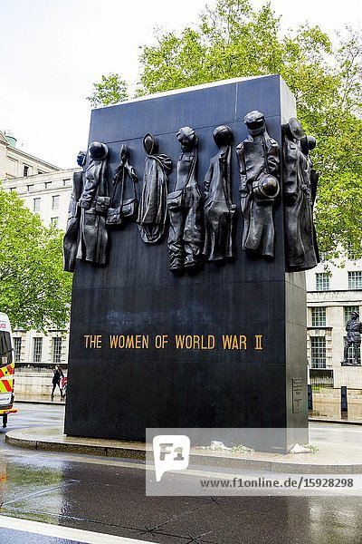 Women World War II Memorial London England United Kingdom Capital River Thames UK Europe EU.
