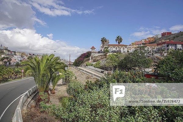 Las Palmas city Gran Canaria Canary islands Spain on December 14 2019: View of quarters near Vegueta.