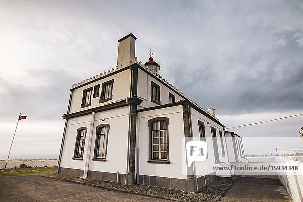 Ponta da Ferraria lighthouse Sao Miguel Azores on January 11 2018.