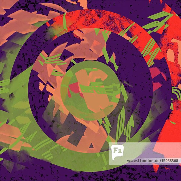 Green and Purple Abstract Animation
