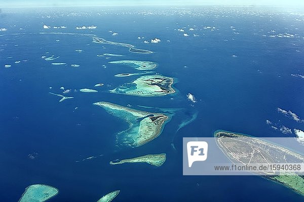 Vaadhoo Island  chain of islands on the outer reef  Gaafu Alifu Atoll or North Huvadhu Atoll  Indian Ocean  Maldives  Asia