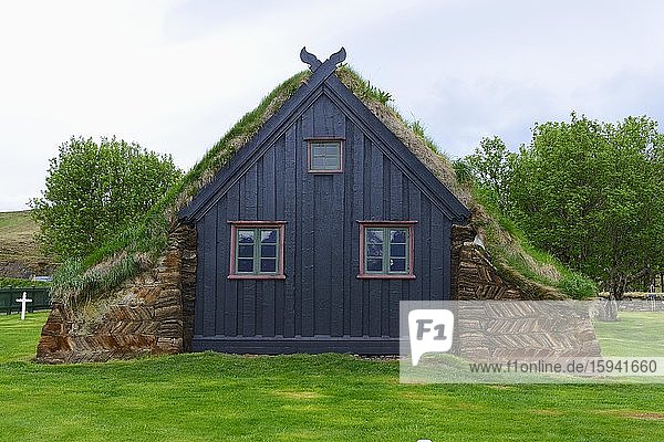 Torfkirche von Vidimyri  Nordisland  Island  Europa