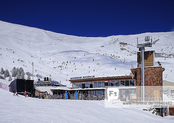 Bergrestaurant Möseralm  Skigebiet Serfaus Fiss Ladis  Tirol  Österreich  Europa