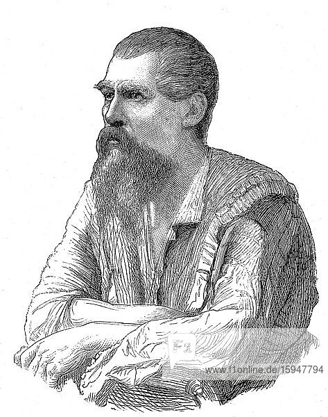 Richard Burton 1821-1890 britischer Entdecker Geograph Schriftsteller Orientalist Kartograph und Ethnologe 1886 Frankreich Europa