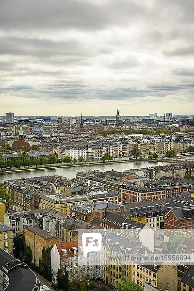 Blick über die Stadt  Sortedams So  Kopenhagen  Dänemark  Europa