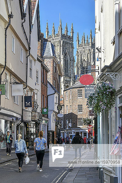 Petergate  York  Yorkshire  England  Vereinigtes Königreich  Europa