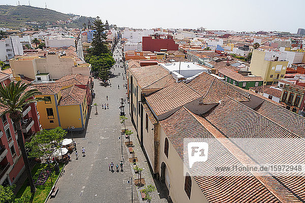 San Cristobal de La Laguna seen from the tower of the Immaculate Conception church  Tenerife  Canary Islands  Spain  Atlantic  Europe