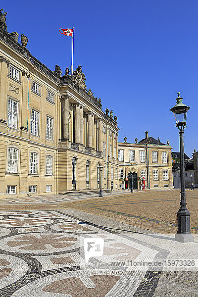 Schloss Amalienborg  Kopenhagen  Seeland  Dänemark  Skandinavien  Europa