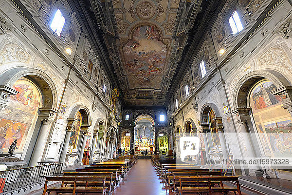 The San Salvatore di Ognissanti church  Florence  Tuscany  Italy  Europe