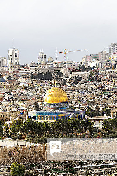 Der Felsendom  ein islamisches Heiligtum  in der Altstadt  UNESCO-Weltkulturerbe  Jerusalem  Israel  Naher Osten