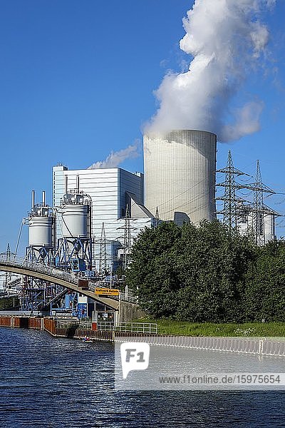 Kraftwerk Datteln 4  Uniper Steinkohlekraftwerk am Dortmund-Ems-Kanal  Datteln  Ruhrgebiet  Nordrhein-Westfalen  Deutschland  Europa