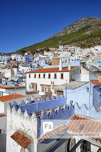Morocco  Chefchaouen  View of city