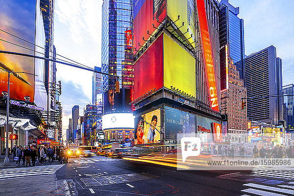 USA  New York  New York City  Traffic on Times Square