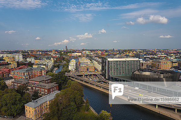 Schweden  Sodermanland  Stockholm  Luftaufnahme des Hauptbahnhofs von Stockholm