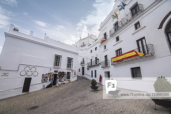 Vejer de la Frontera white village in Cadiz province Andalusia Spain The city hall