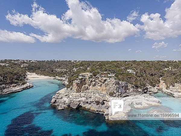 Cala Llombards Santanyi Mallorca Balearic Islands Spain. Image taken during the Covid-19 pandemic lockdown.