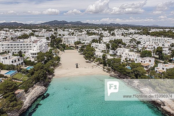 Cala Gran Cala d'Or Santanyi Mallorca Balearic Islands Spain. Image taken during the Covid-19 pandemic lockdown.