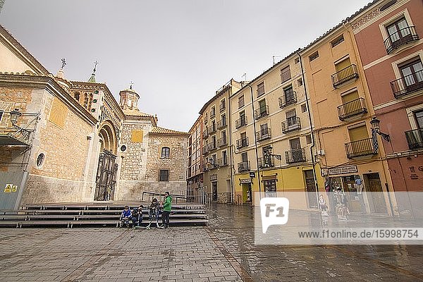 Teruel city on February 11 2018 in Aragon Spain. The mudejar cathedral.