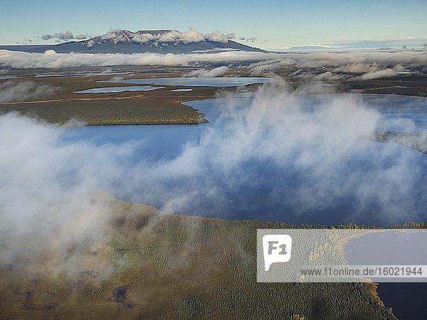 Luftaufnahme des Mount Susitna. Süd-Zentral-Alaska. Vereinigte Staaten von Amerika (USA).