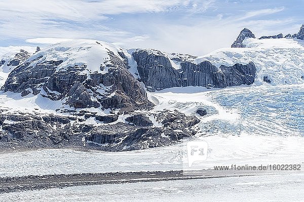 Nördliches patagonisches Eisfeld  Luftaufnahme  Laguna San Rafael National Park  Region Aysen  Patagonien  Chile.