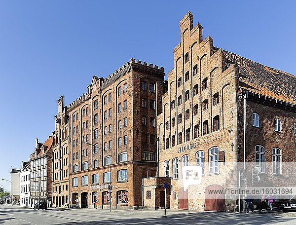 Kontor- und Lagerhäuser  An der Untertrave  Altstadt  Lübeck  Schleswig-Holstein  Deutschland  Europa