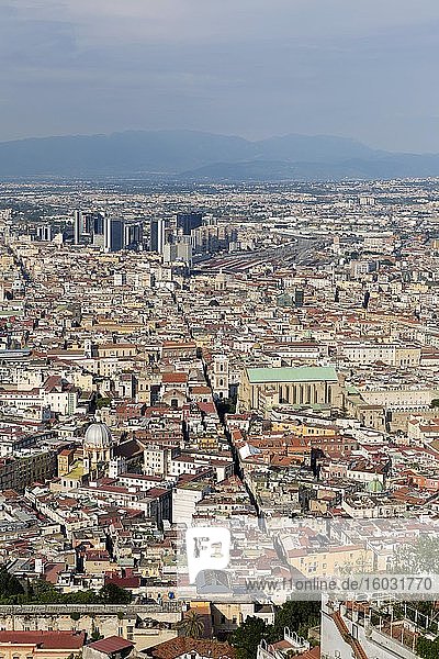 View of old town with street Spaccanapoli  Old Town  Naples  Italy  Europe