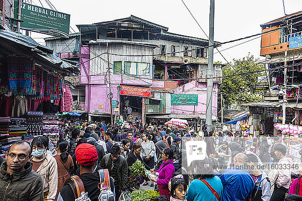 Markt in Aizawl  Mizoram  Indien  Asien