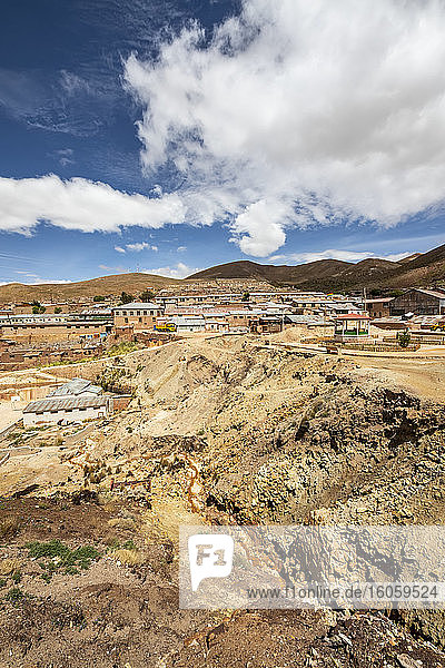 Panoramablick auf Pulacayo; Pulacayo  Abteilung Potosi  Bolivien