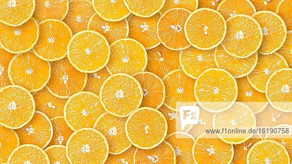 Orangen in Scheiben  biologischer Anbau  Hintergrundbild  Österreich  Europa