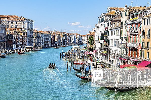 Canale Grande  View from the Rialto Bridge  Venice  Veneto  Italy  Europe