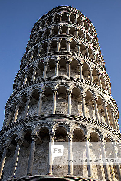 Detail des Schiefen Turms von Pisa  Pisa  Toskana  Italien