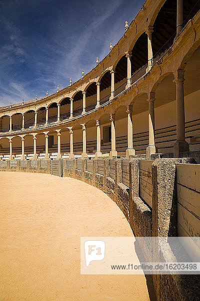 Ornate columns of bullring