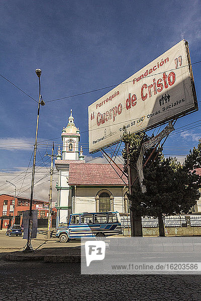Religiöses Zeichen  El Alto  La Paz  Bolivien  Südamerika