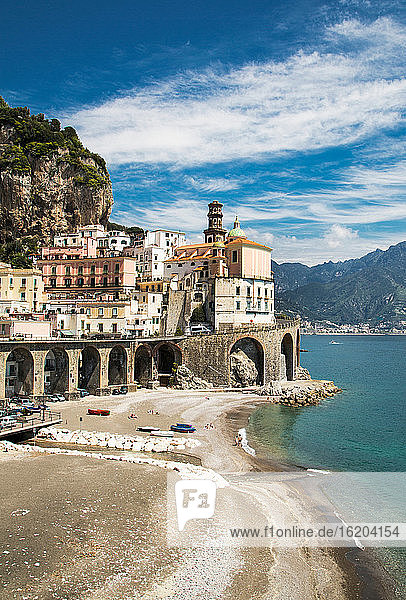 The village of Atrani  on the Amalfi Coast  Campania  Italy