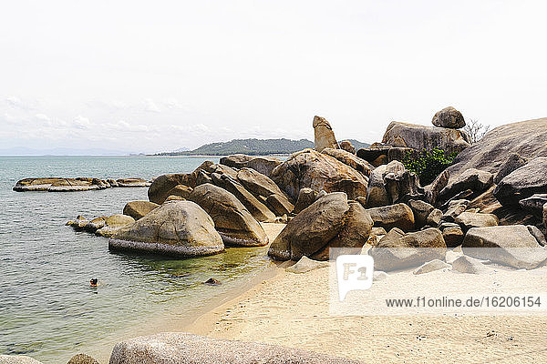 Beach with rocks and boulders, Koh Samui, Thailand