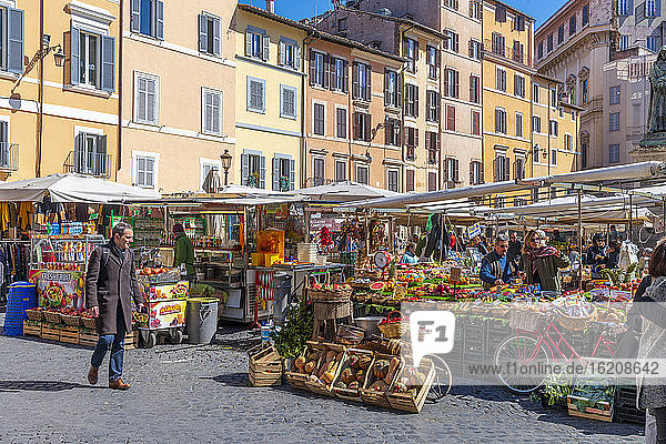 Market stalls  Campo de Fiori  Regola  Rome  Lazio  Italy  Europe