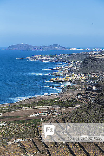Spanien  Gran Canaria  San Felipe  Blick auf die Atlantikküste