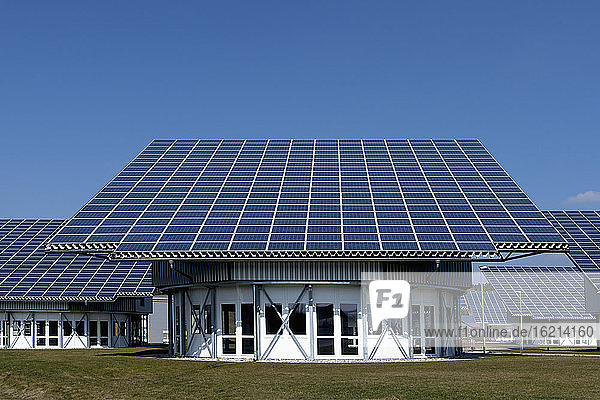 Germany  Bavaria  Solar panel at photovoltaic park