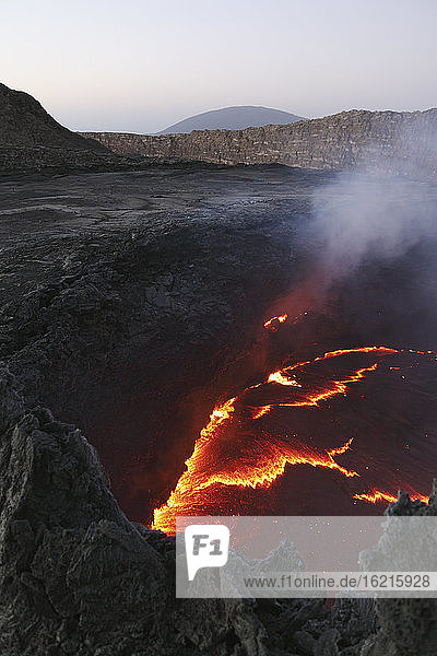 Ethiopia  View of lava at Erta Ale