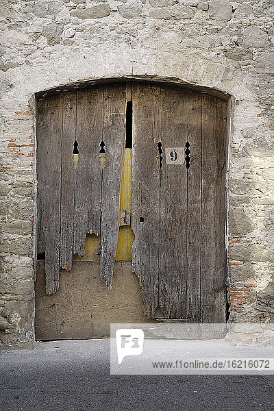 France  Old door of antique house