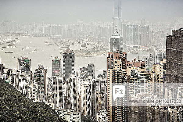 Skyline von Hongkong vom Victoria Peak  Hongkong  China