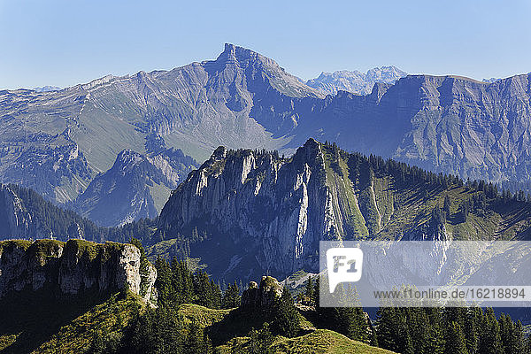 Österreich  Vorarlberg  Blick auf den Berg Niedere im Bregenzer Wald