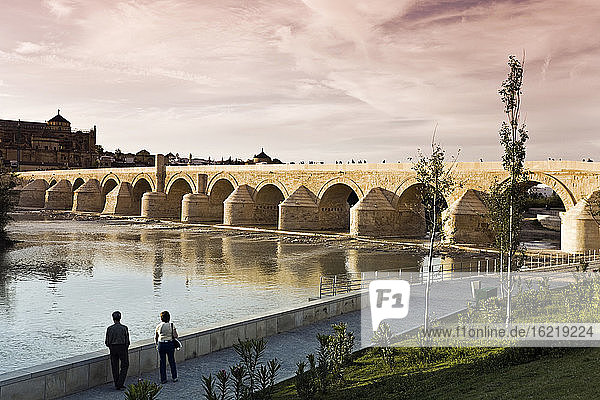 Spanien  Andalusien  Cordoba  Blick auf die römische Brücke