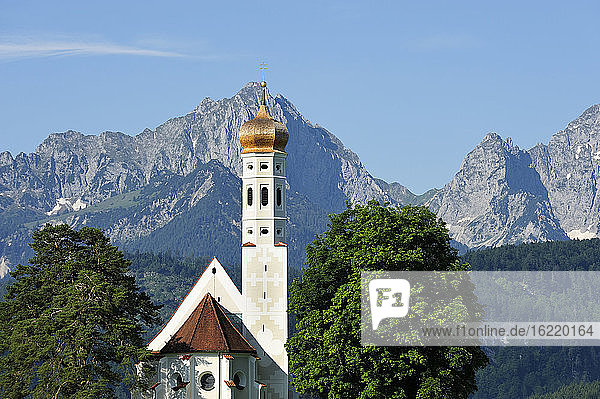 Deutschland  Bayern  Ansicht der Kirche St. Koloman