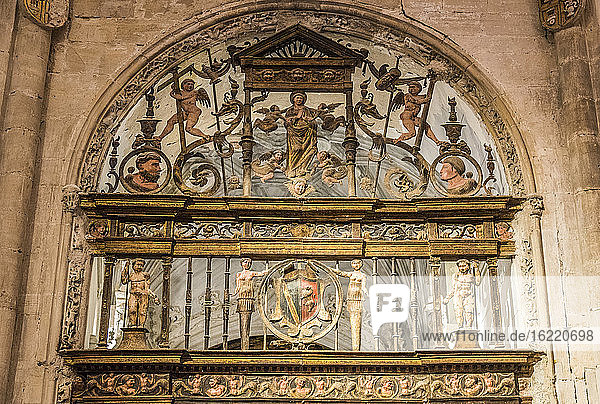 Spanien  Autonome Gemeinschaft Kastilien-La Mancha  Cuenca  dekoratives Gitter in der Kathedrale Sankt Maria und Sankt Julian (12. - 18. Jahrhundert) (UNESCO-Welterbe) (Schönstes Dorf Spaniens)