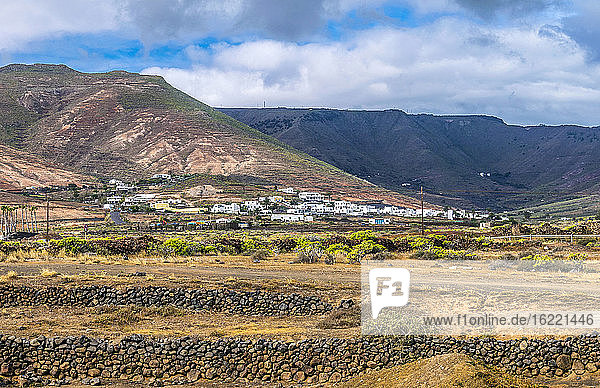 Spain  Canary Islands  Lanzarote Island  village in the mountains