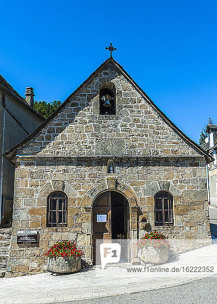 Frankreich  Limousin  Correze  Gimel-les-Cascades  Kapelle Notre-Dame-du-Rosaire (auch bekannt als Kapelle der Büßerin  18. Jahrhundert)