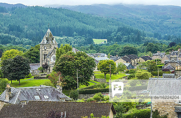 Europe  Great Britain  Scotland  Perth area  general view of the village of Pitlochry