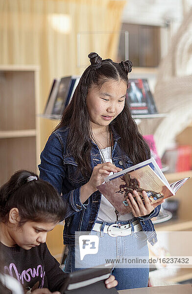 Teenager-Mädchen liest Buch