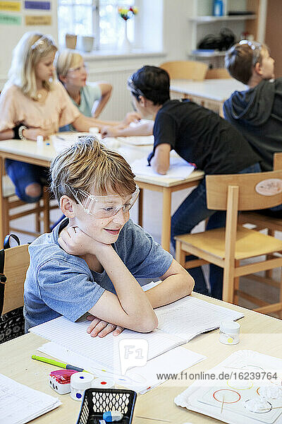 Boy in classroom
